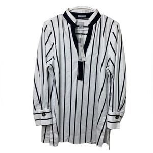 Chicos long Sleeve Striped Casual Shirt Dress